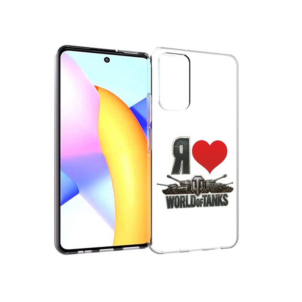 

Чехол MyPads Tocco для Huawei Honor 10 X Lite я люблю ворлд оф танк, Прозрачный, Tocco