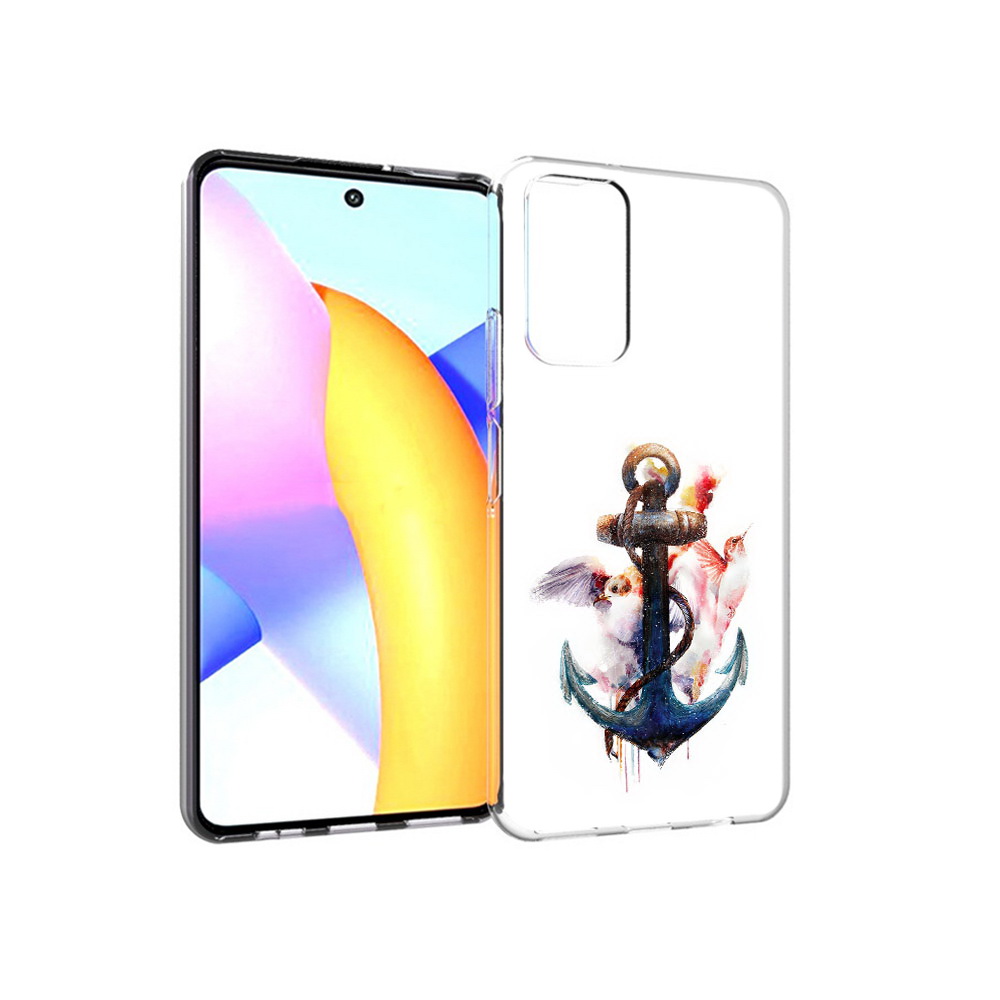 

Чехол MyPads Tocco для Huawei Honor 10 X Lite якорь с птицами, Прозрачный, Tocco