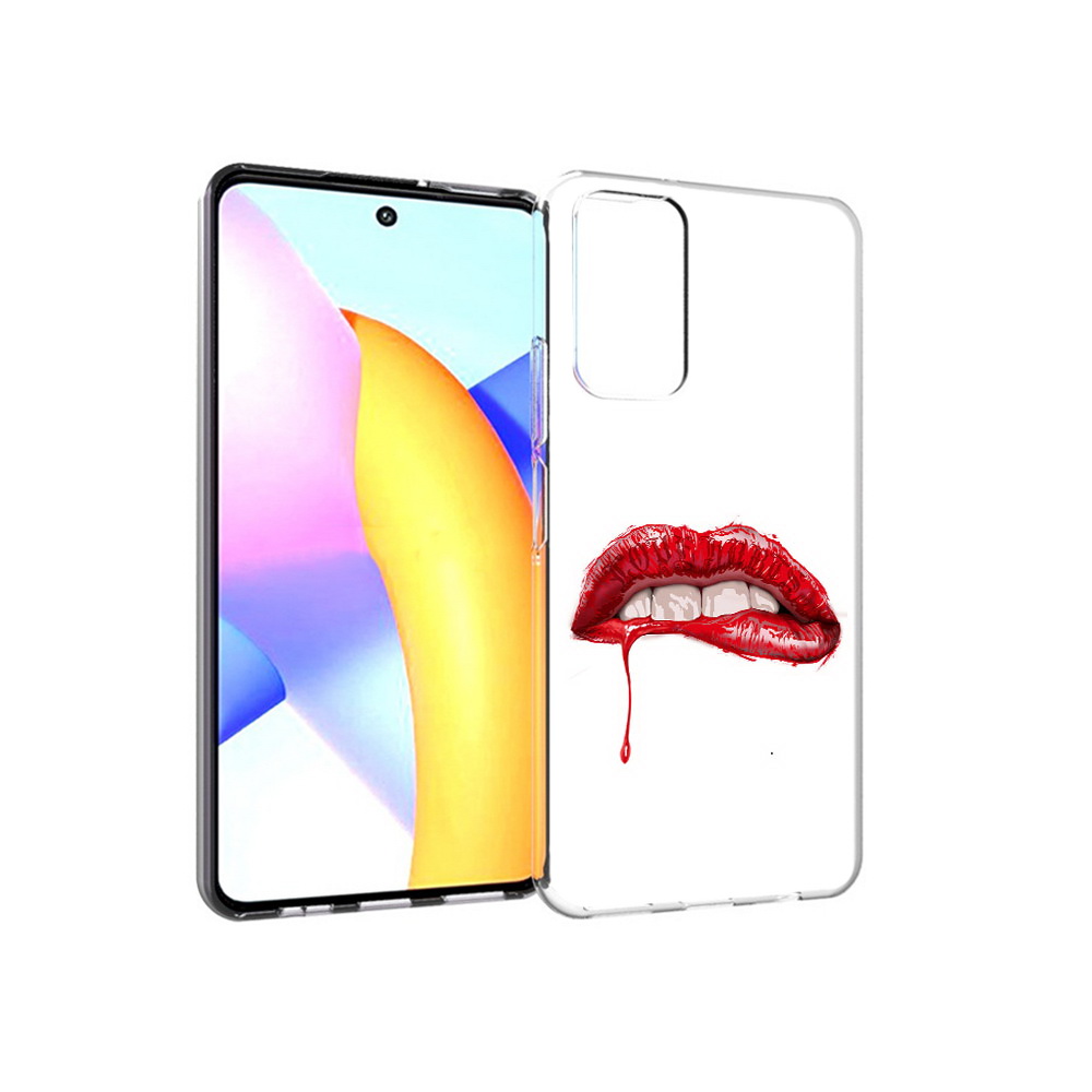 

Чехол MyPads Tocco для Huawei Honor 10 X Lite яркие красные губы, Прозрачный, Tocco