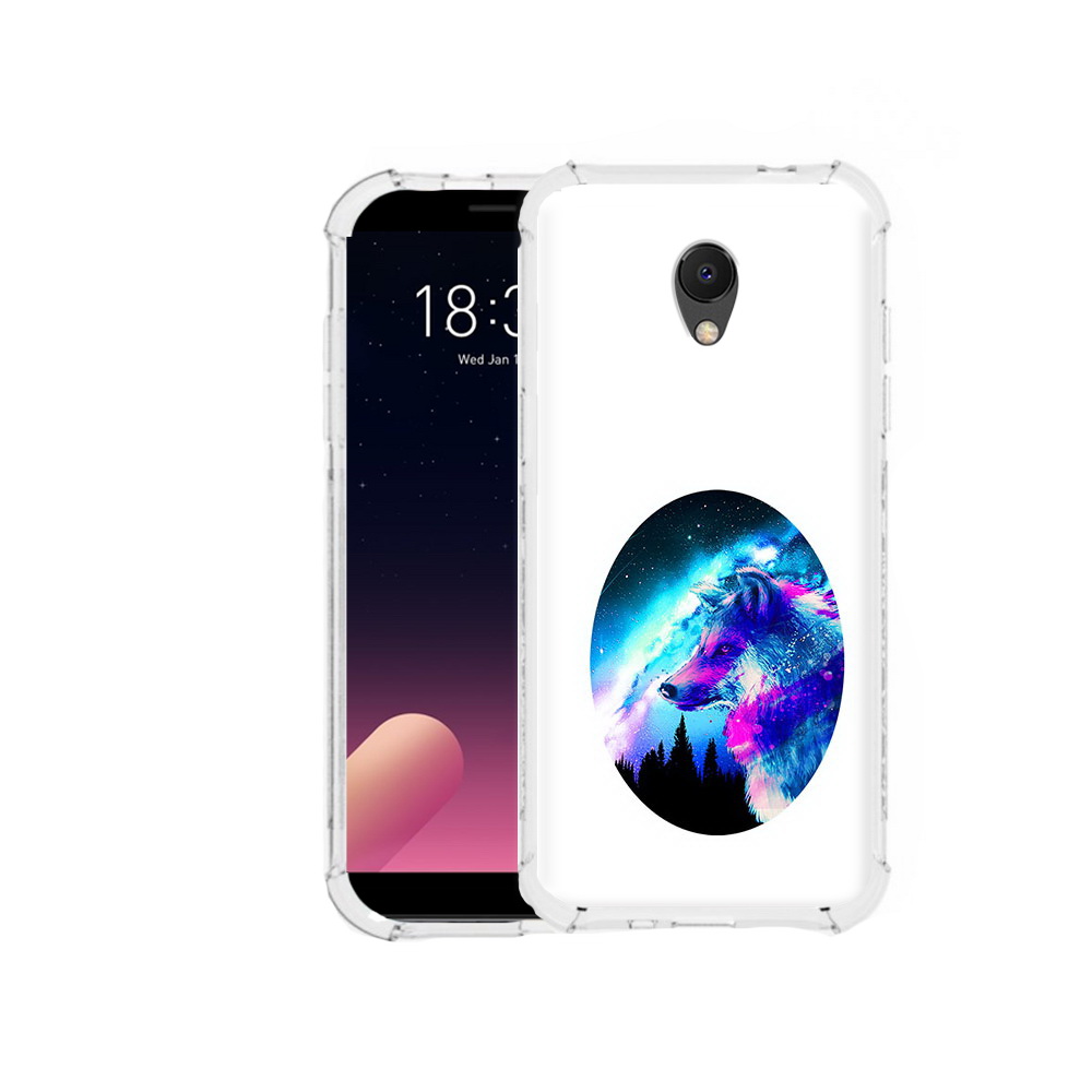 

Чехол MyPads Tocco для Meizu M6S голубой волк, Прозрачный, Tocco