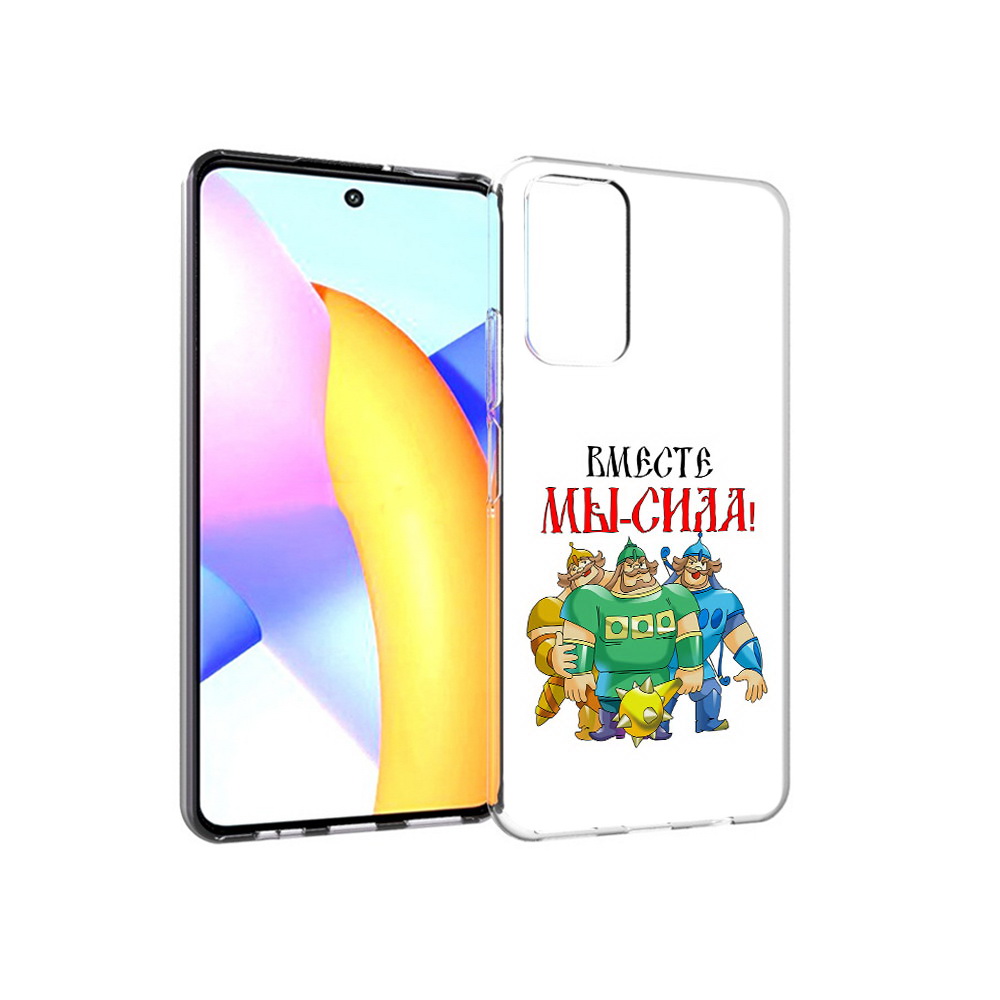 

Чехол MyPads Tocco для Huawei Honor 10 X Lite 23 февраля богатыри, Прозрачный, Tocco