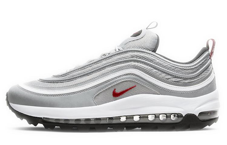 

Кроссовки унисекс Nike Air Max 97 Golf Silver Bullet серые 44.5 EU, Серый, Air Max 97 Golf Silver Bullet