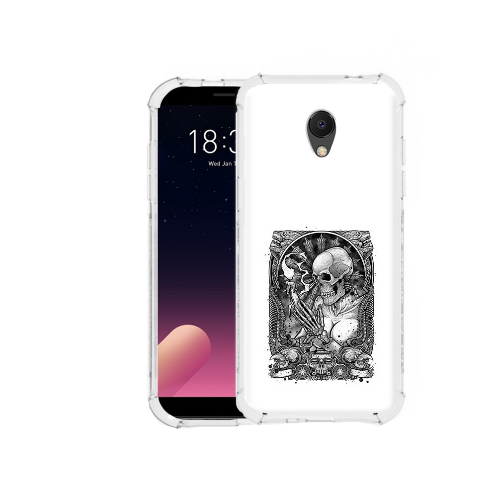 

Чехол MyPads Tocco для Meizu M6S девушка скелет, Прозрачный, Tocco