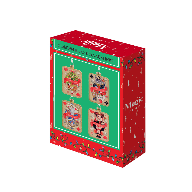 

Украшение Карта Трефы из стекла / 2x6,5x11,4см арт.89895