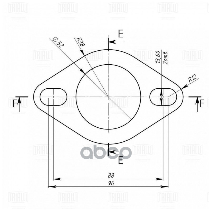 

Фланец Универ. D 52 Под Шпильку 13Mm. (Алюм. Сталь) Trialli EMPF 5213