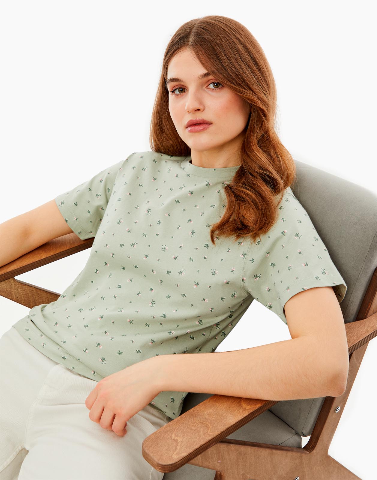 

Футболка женская Gloria Jeans GKT019499 зеленая L, Зеленый, GKT019499