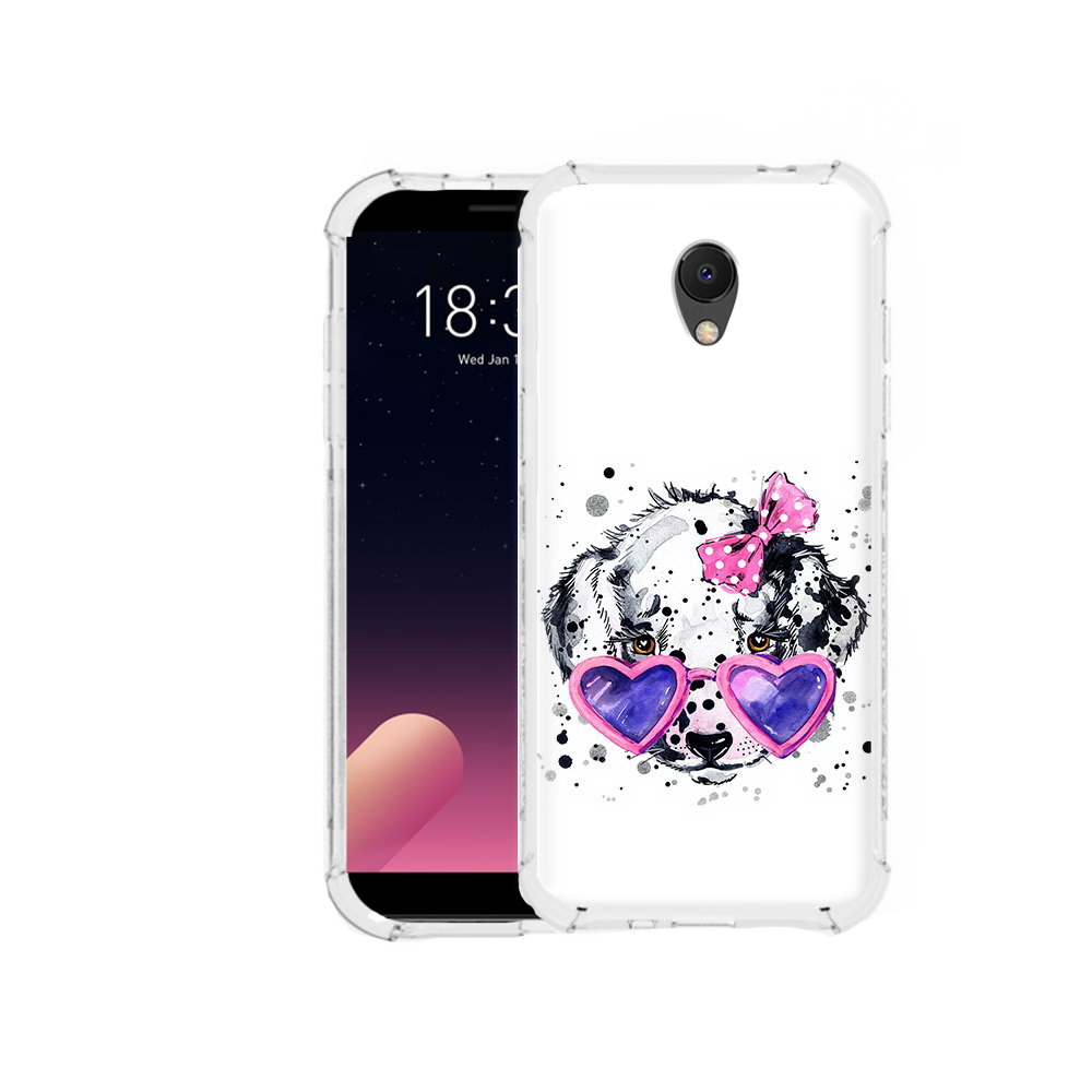 

Чехол MyPads Tocco для Meizu M6S долматинец в очках, Прозрачный, Tocco