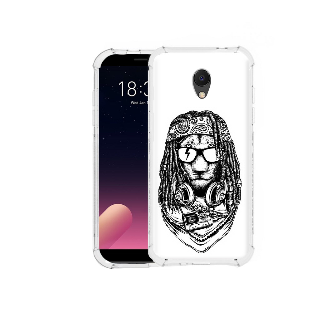 

Чехол MyPads Tocco для Meizu M6S дреды льва, Прозрачный, Tocco