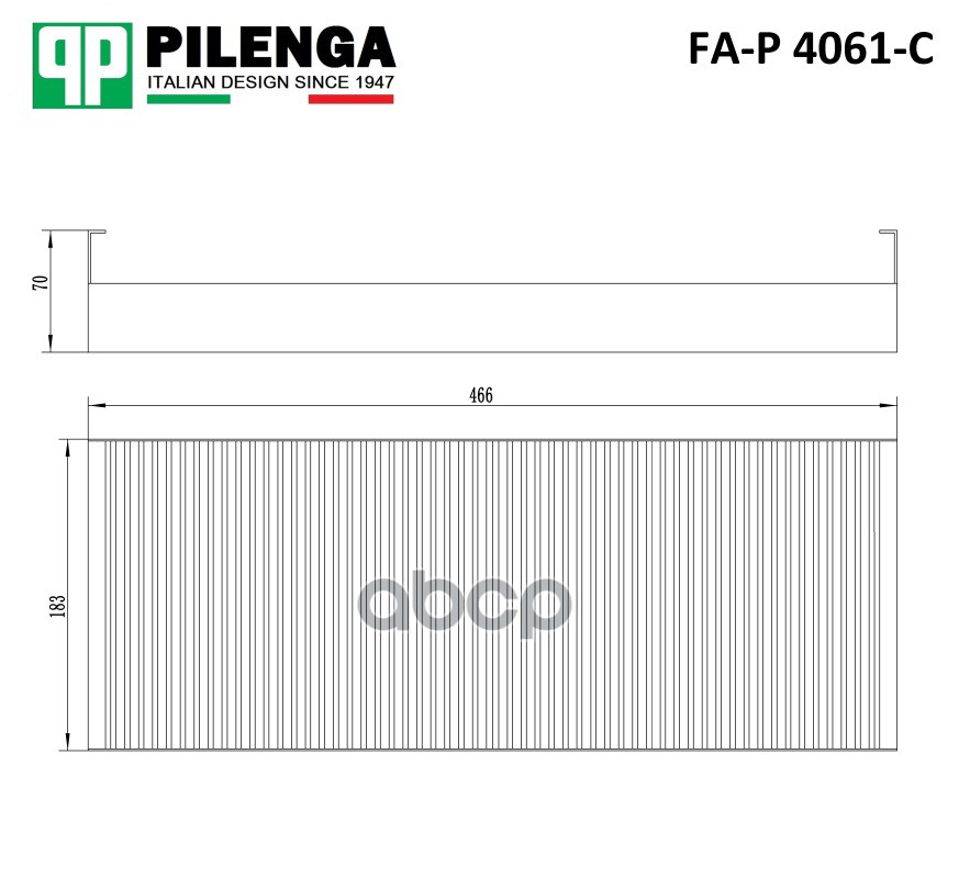 

Фильтр Салонный, Угольный PILENGA арт. FAP4061C