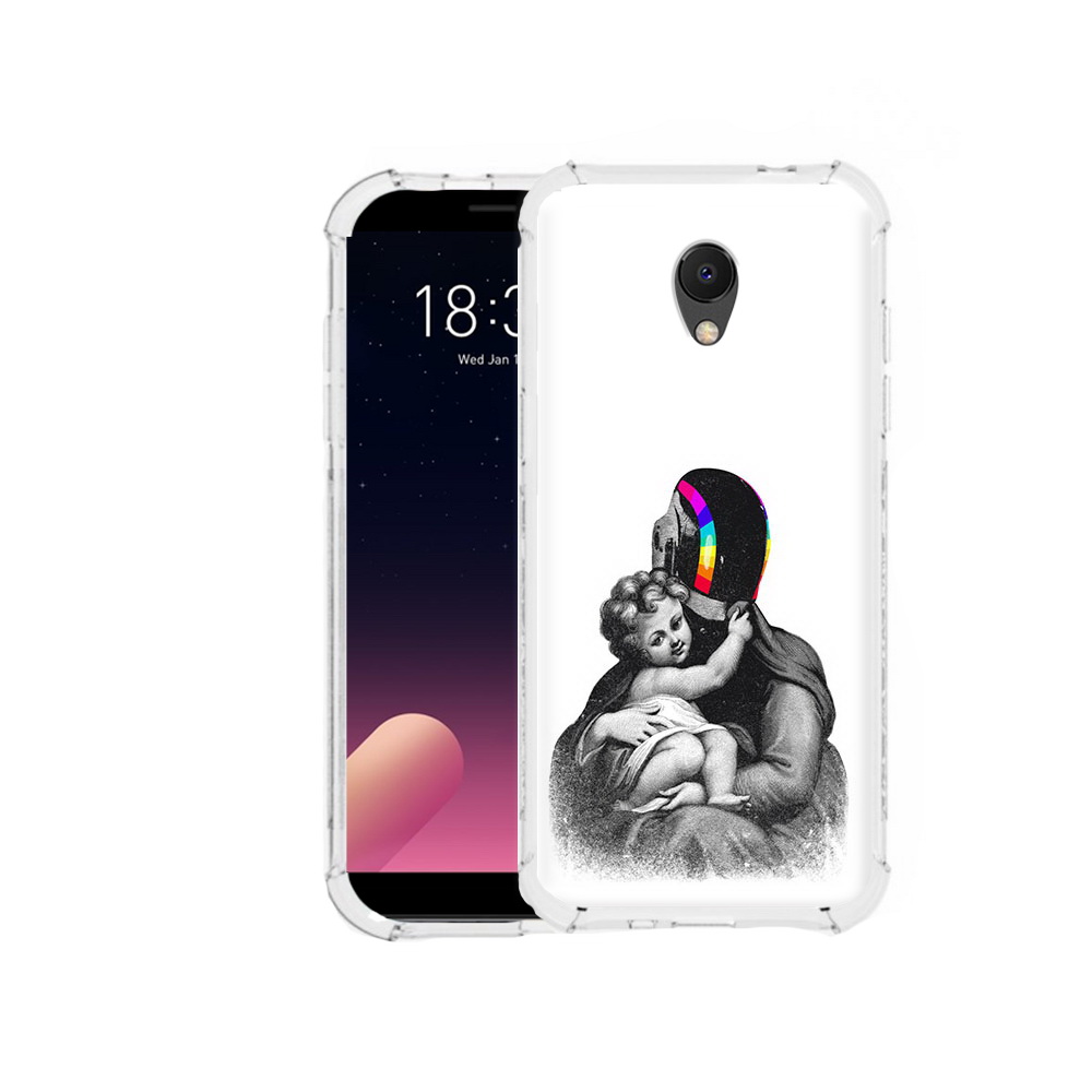 

Чехол MyPads Tocco для Meizu M6S защитник в шлеме, Прозрачный, Tocco