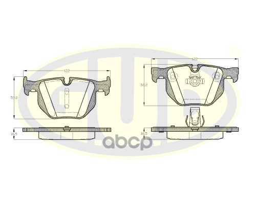 

Тормозные колодки G.U.D GBP038160