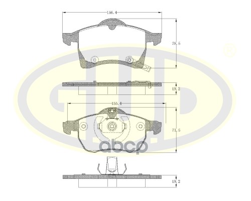 фото Колодки пер opel astra g 1.8i-2.2i/tdi &16v 98- g.u.d арт. gbp068302 g.u.d.