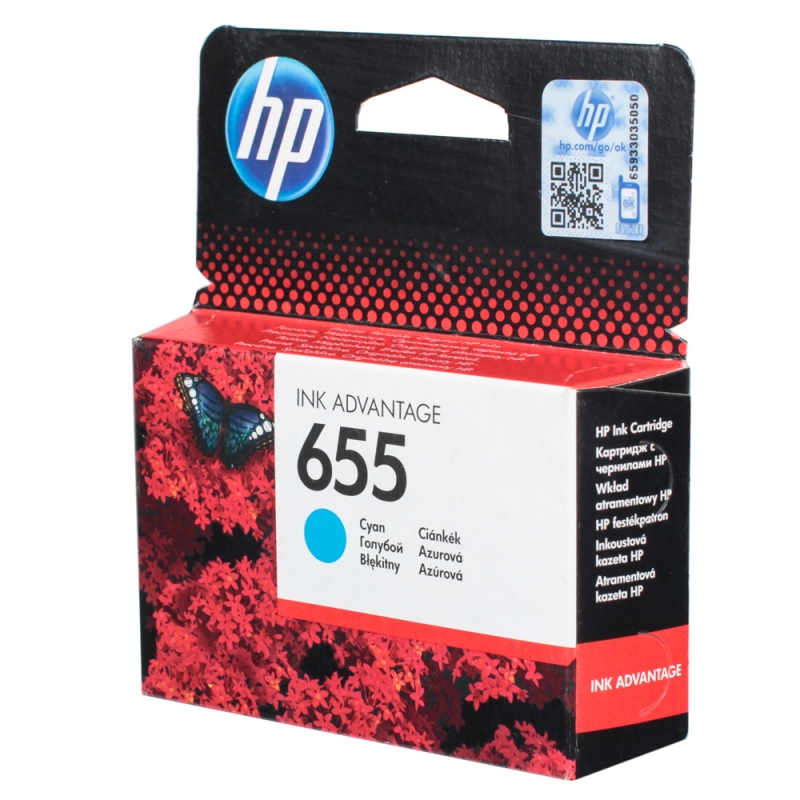 

Картридж для струйного принтера HP 655 голубой CZ110AE голубой, оригинальный, 655 голубой CZ110AE