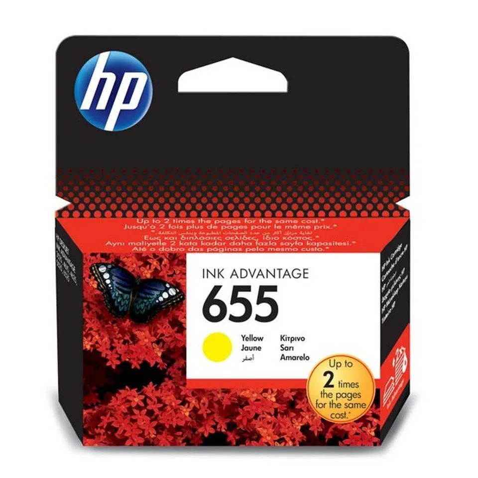 Картридж для струйного принтера HP 655 желтый CZ112AE () желтый, оригинальный