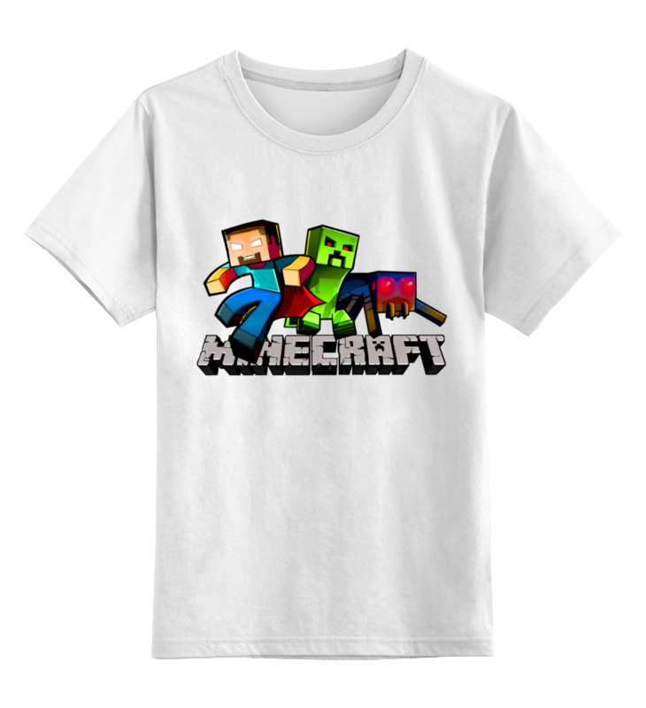 

Футболка детская Printio Minecraft цв. белый р. 116, Minecraft