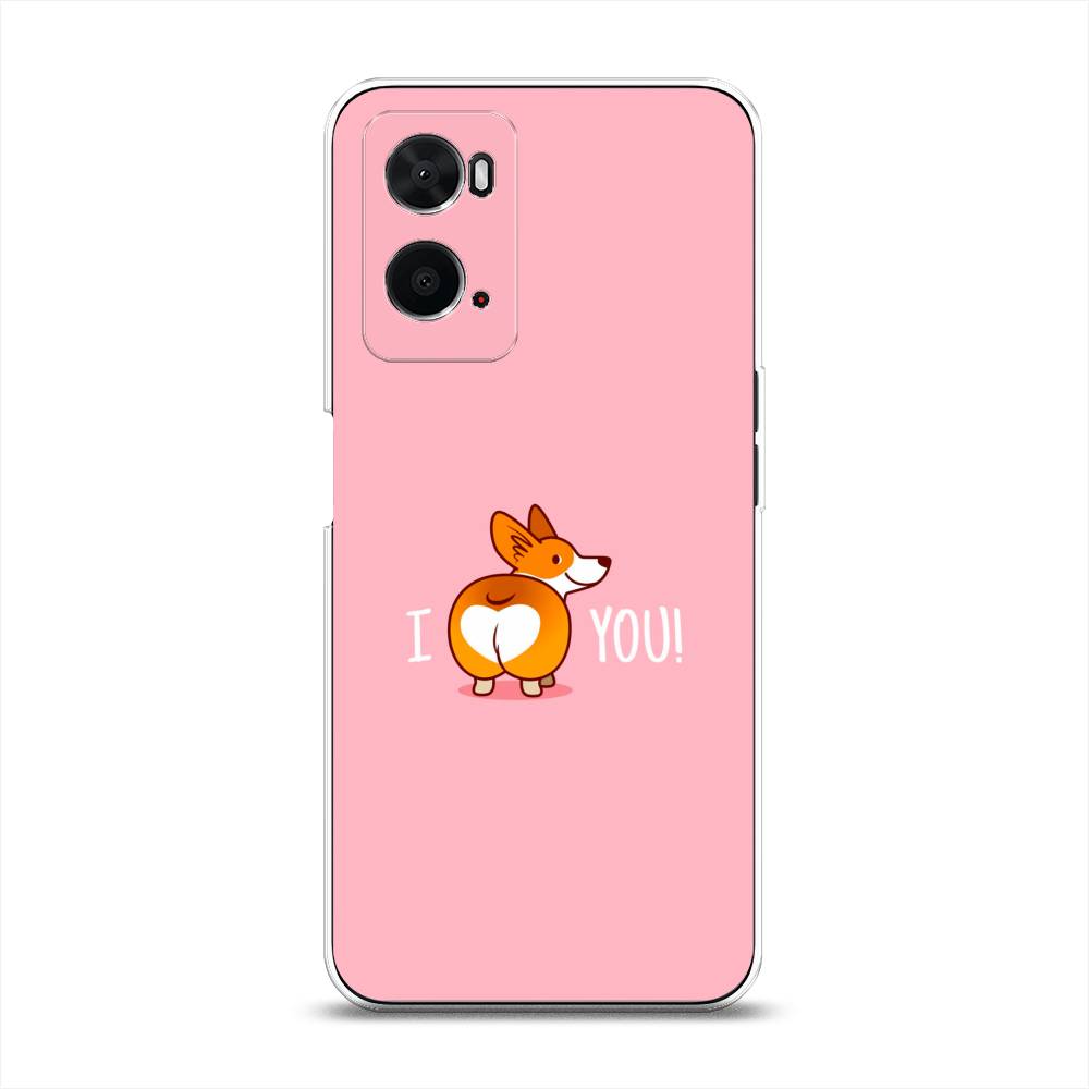 

Чехол для Oppo A36 "Корги I love you", Розовый;коричневый;белый, 259950-1