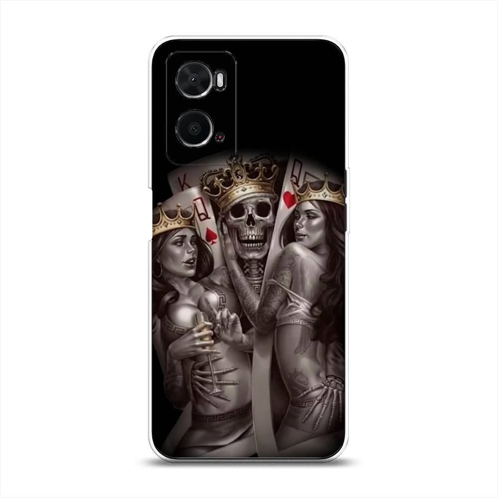

Чехол для Oppo A36 "Карты король и королевы", Серый;желтый, 259950-6