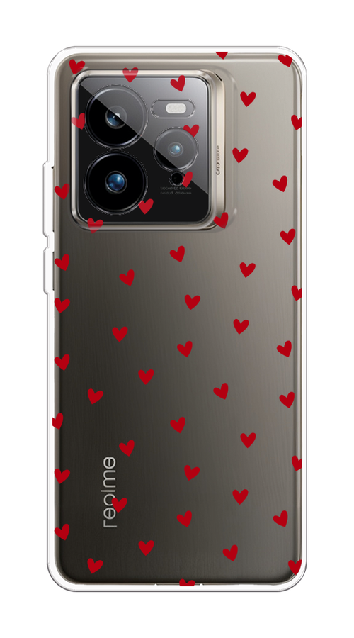 

Чехол на Realme GT 7 Pro "Red hearts", Красный;прозрачный, 2518950-1
