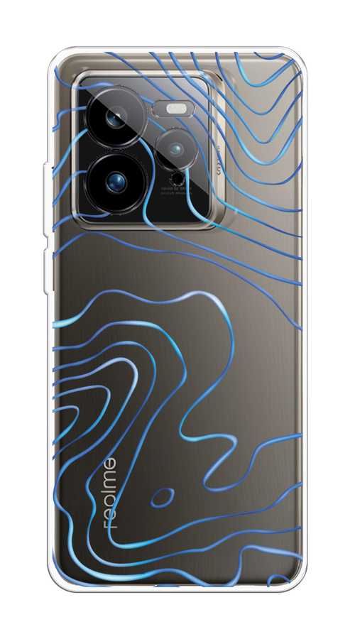 

Чехол на Realme GT 7 Pro "Blue lines", Прозрачный;синий, 2518950-1