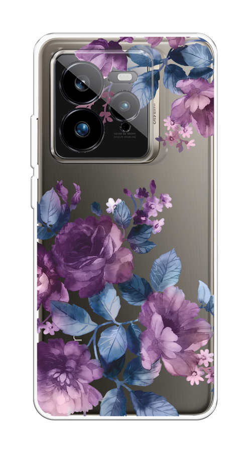 

Чехол на Realme GT 7 Pro "Purple Blossoms", Синий;фиолетовый, 2518950-1