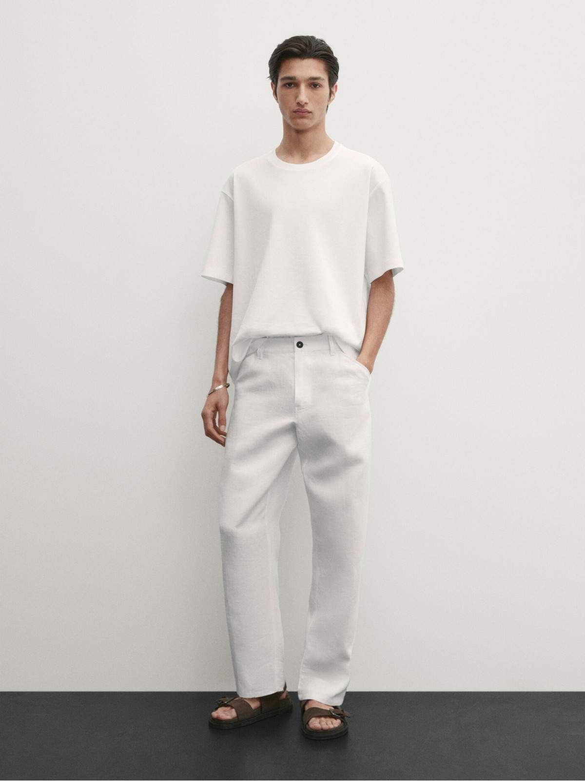 

Брюки мужские Massimo Dutti 8335/829-I2024 белые 42 EU, Белый, 8335/829-I2024