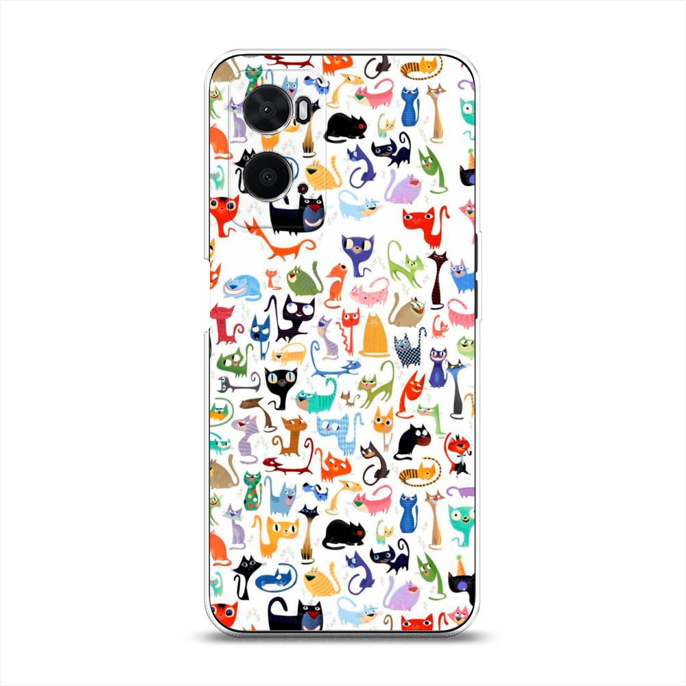 

Чехол для Oppo A36 "Цветные коты", Разноцветный, 259950-1