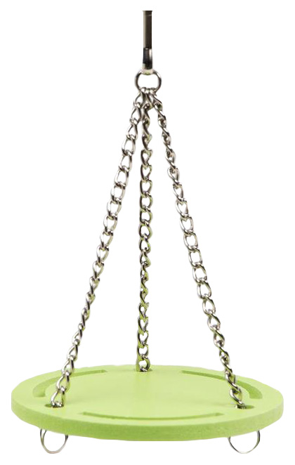 Игрушка для грызунов Пижон Качели круглые на цепочках, 8,5х7 см, ПВХ, зелёный