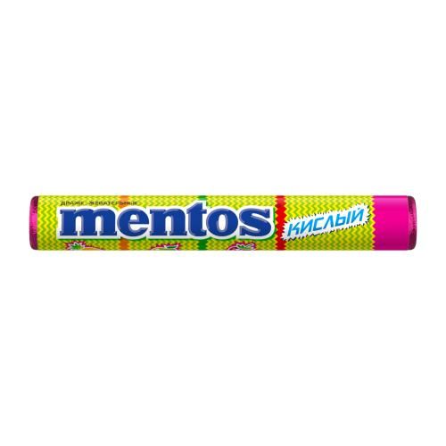 Конфеты драже Mentos Кислый яблоко-клубника-ананас 37,5 г