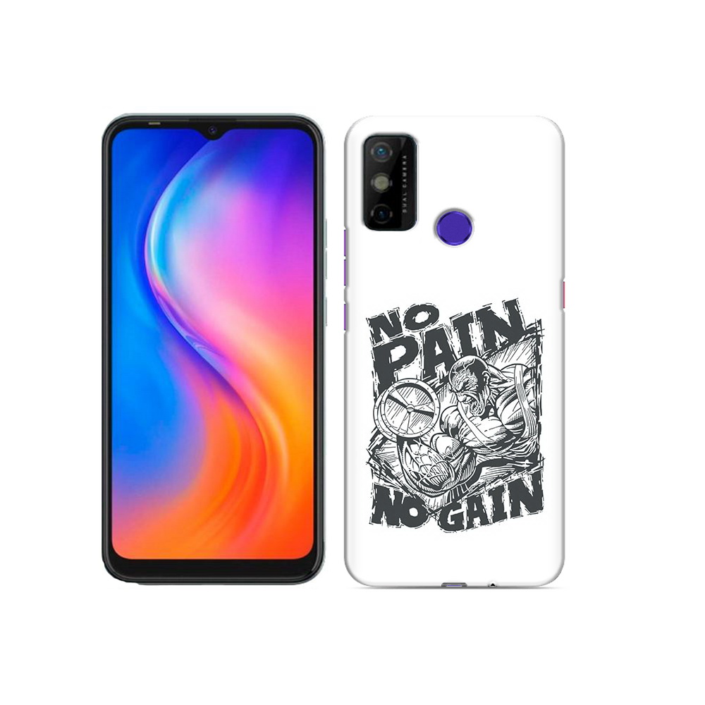 

Чехол MyPads Tocco для Tecno Spark 6 GO бодибилдинг тяжелая работа, Прозрачный, Tocco