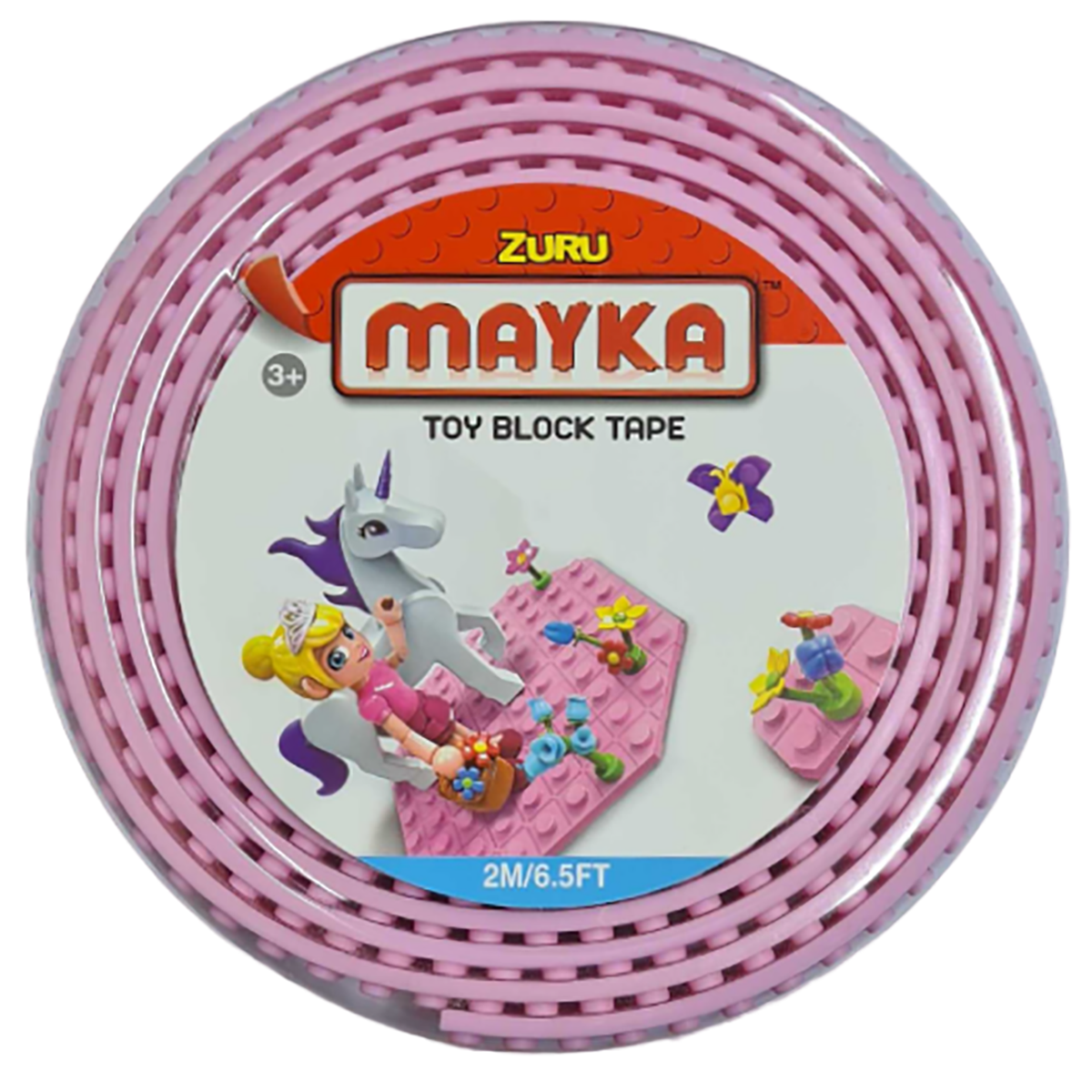 

Гибкая лента-скотч для кубиков Zuru "Mayka" 2м/3см, розовая, 2м/3см