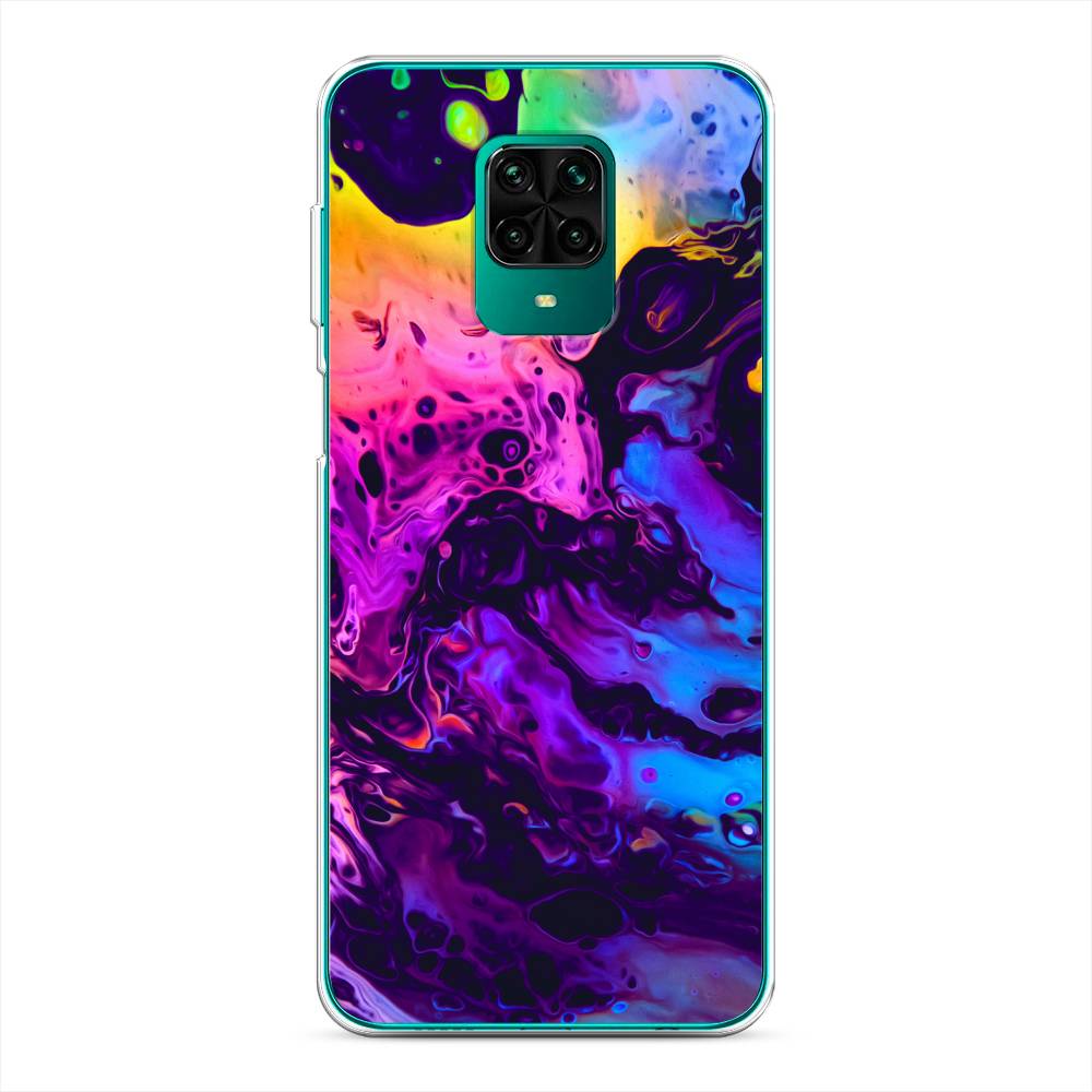 

Силиконовый чехол "ACID fluid" на Xiaomi Redmi Note 9 Pro, Разноцветный, 38050-3