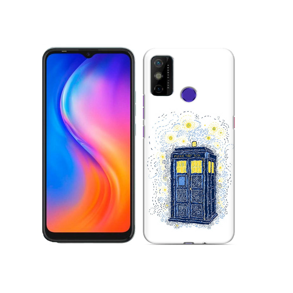 

Чехол MyPads Tocco для Tecno Spark 6 GO будка рисунок, Прозрачный, Tocco