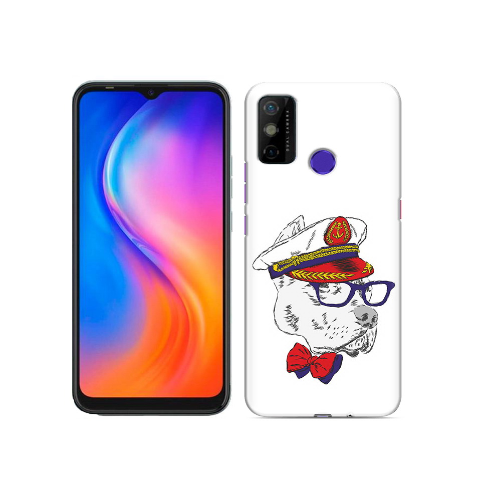 

Чехол MyPads Tocco для Tecno Spark 6 GO бульдог, Прозрачный, Tocco