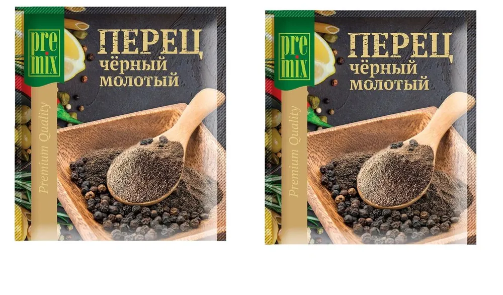 Перец PreMix черный молотый, 100 г х 2 шт