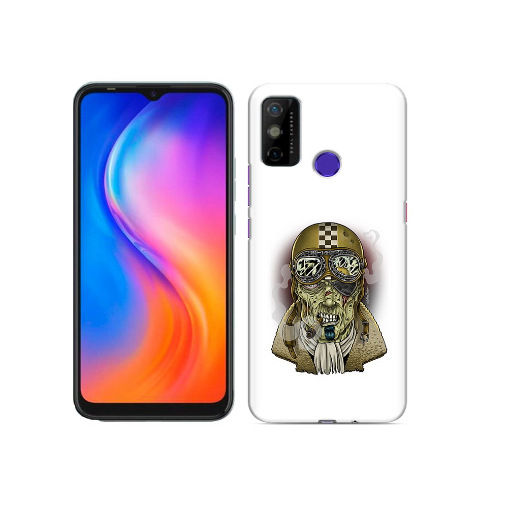

Чехол MyPads Tocco для Tecno Spark 6 GO военный зомби, Прозрачный, Tocco