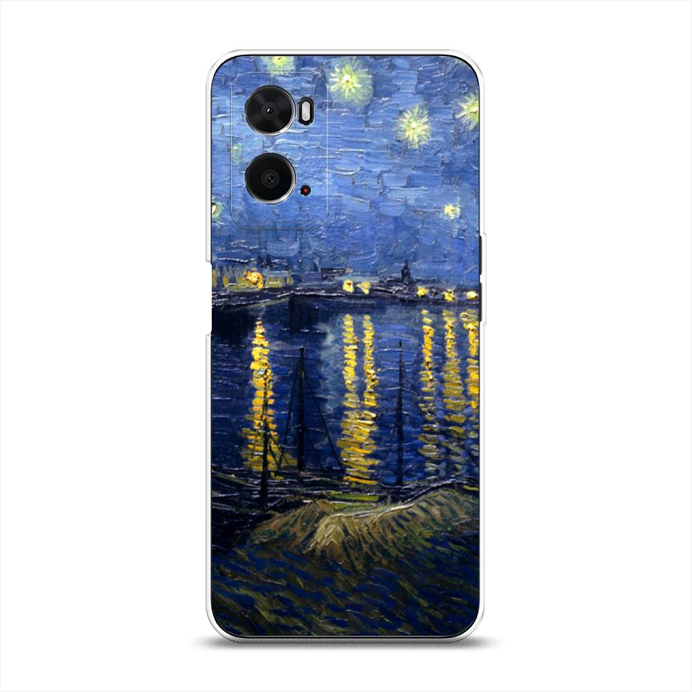 

Чехол для Oppo A36 "Звездная ночь над Роной", Синий;желтый, 259950-4