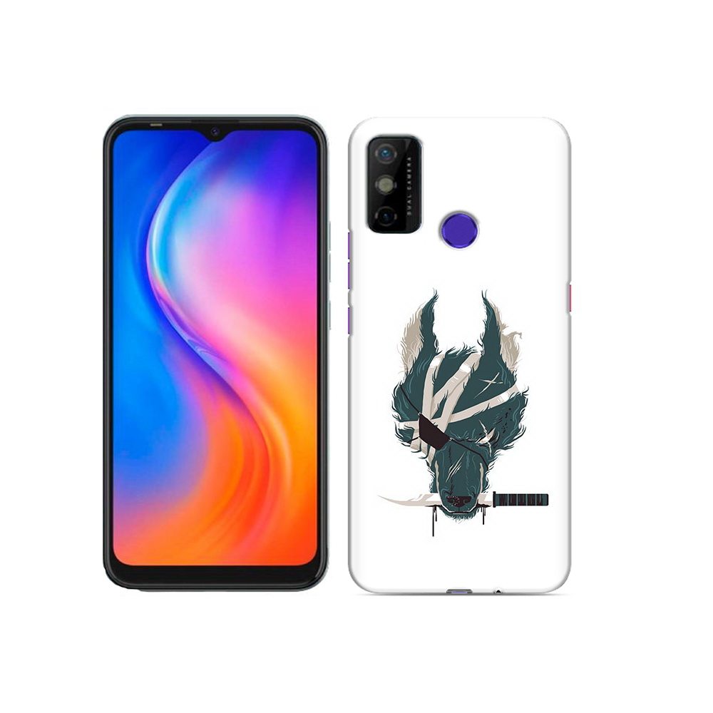 

Чехол MyPads Tocco для Tecno Spark 6 GO волк-разбойник, Прозрачный, Tocco
