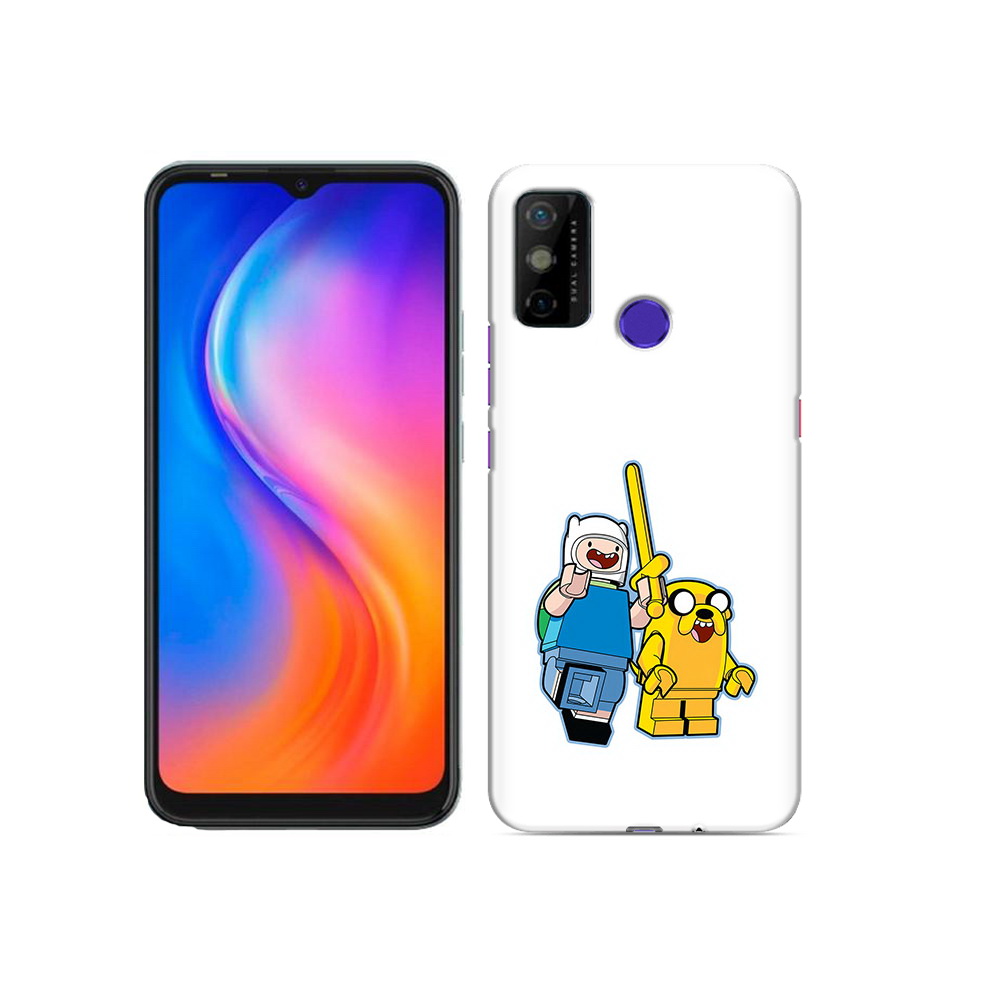 

Чехол MyPads Tocco для Tecno Spark 6 GO время приключений лего, Прозрачный, Tocco