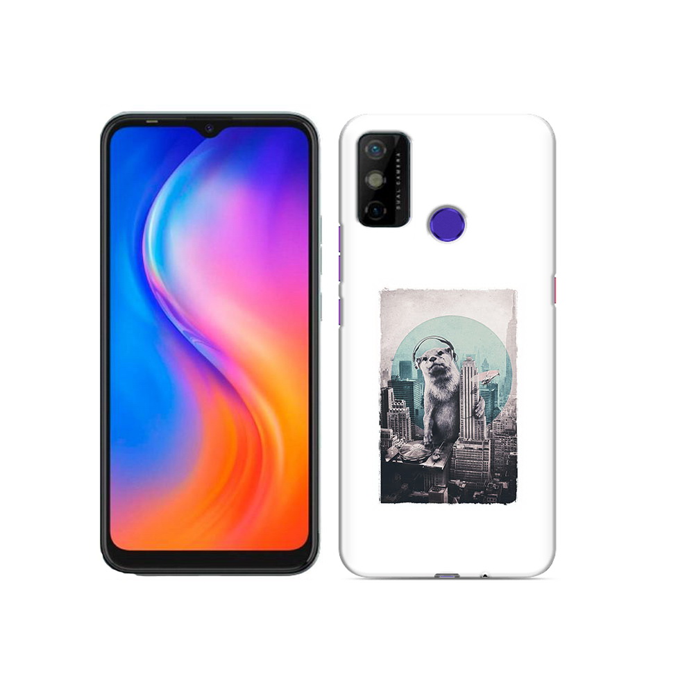 

Чехол MyPads Tocco для Tecno Spark 6 GO выдра в городе, Прозрачный, Tocco