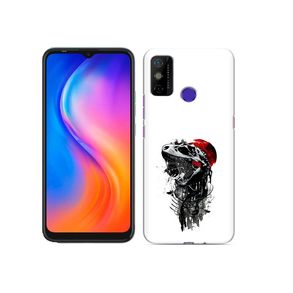 

Чехол MyPads Tocco для Tecno Spark 6 GO вымерший динозавр, Прозрачный, Tocco
