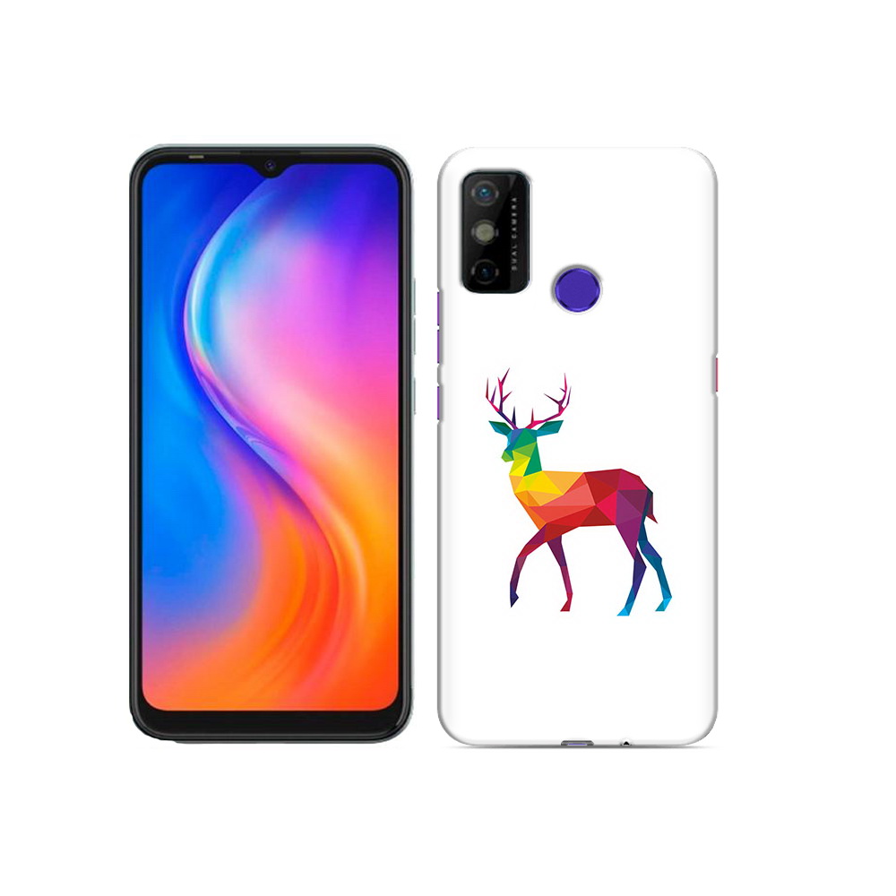 

Чехол MyPads Tocco для Tecno Spark 6 GO геометрический олень, Прозрачный, Tocco