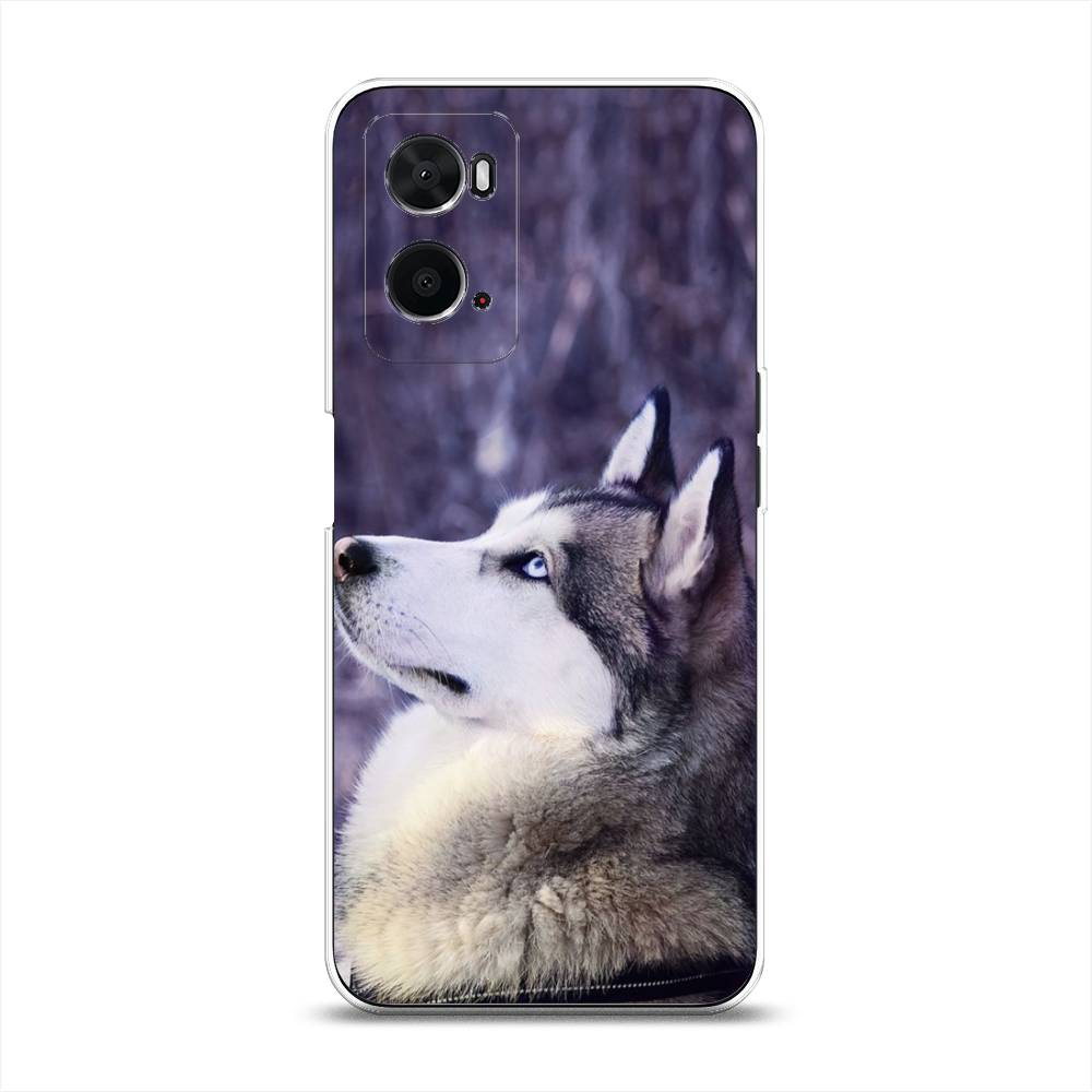 

Чехол для Oppo A36 "Хаски 1", Фиолетовый;белый, 259950-1