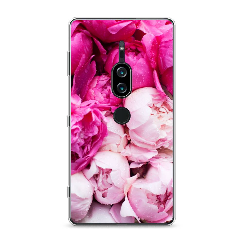 фото Силиконовый чехол "пионы розово-белые" на sony xperia xz2 premium awog