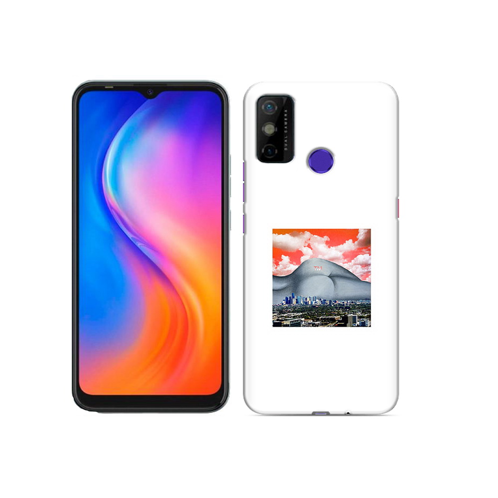 

Чехол MyPads Tocco для Tecno Spark 6 GO город с девушкой на фоне, Прозрачный, Tocco