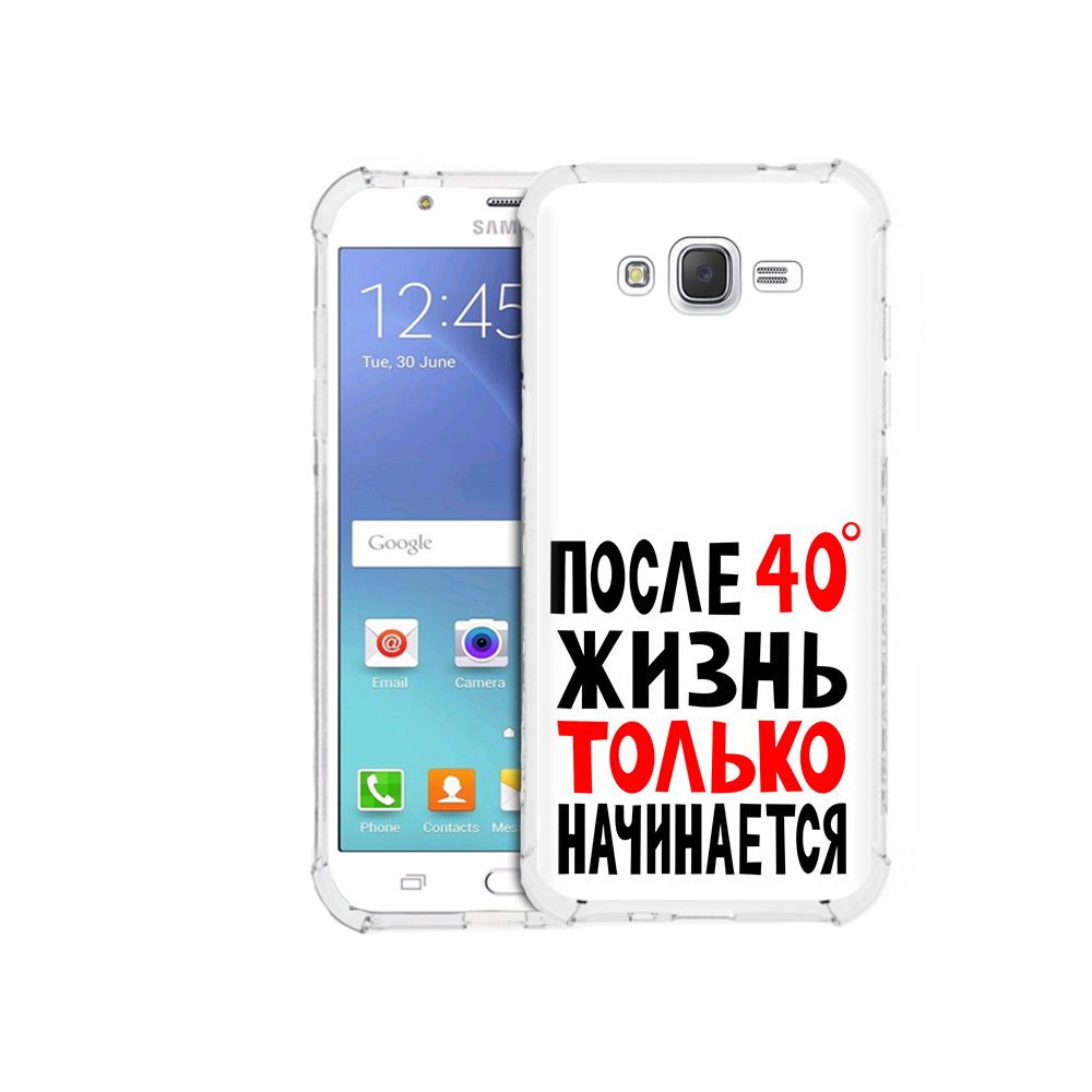 

Чехол MyPads Tocco для Samsung Galaxy J5 (2015) после 40 жизнь начинается, Прозрачный, Tocco