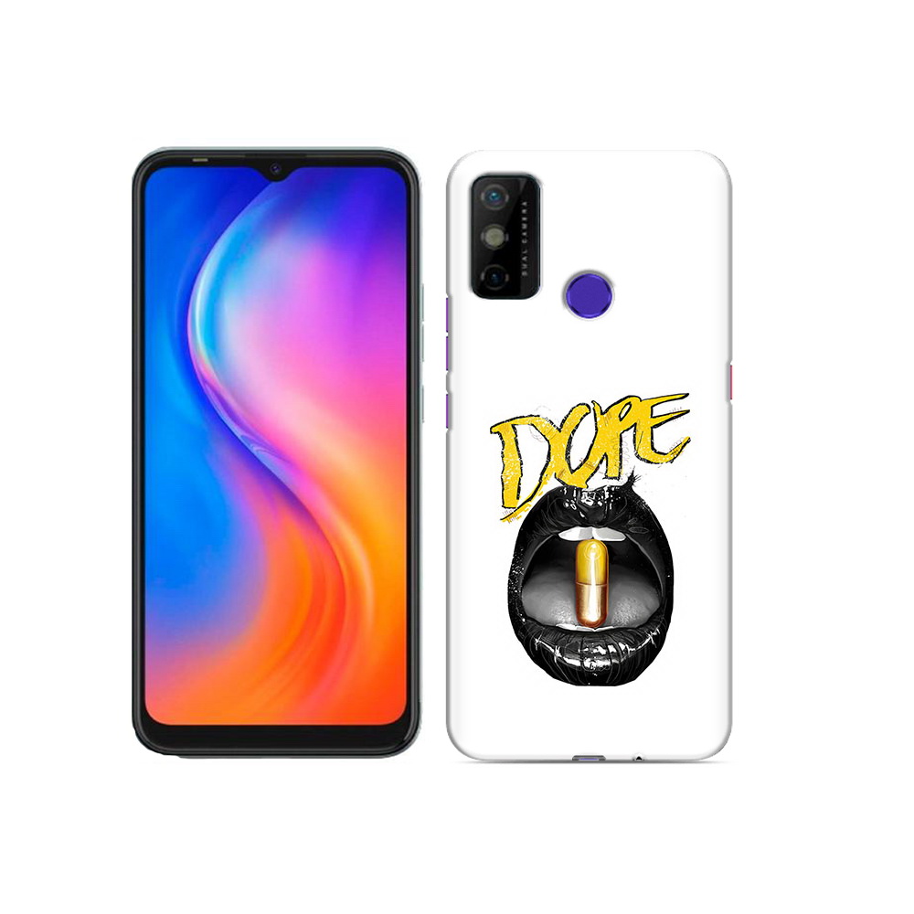 

Чехол MyPads Tocco для Tecno Spark 6 GO губы, Прозрачный, Tocco