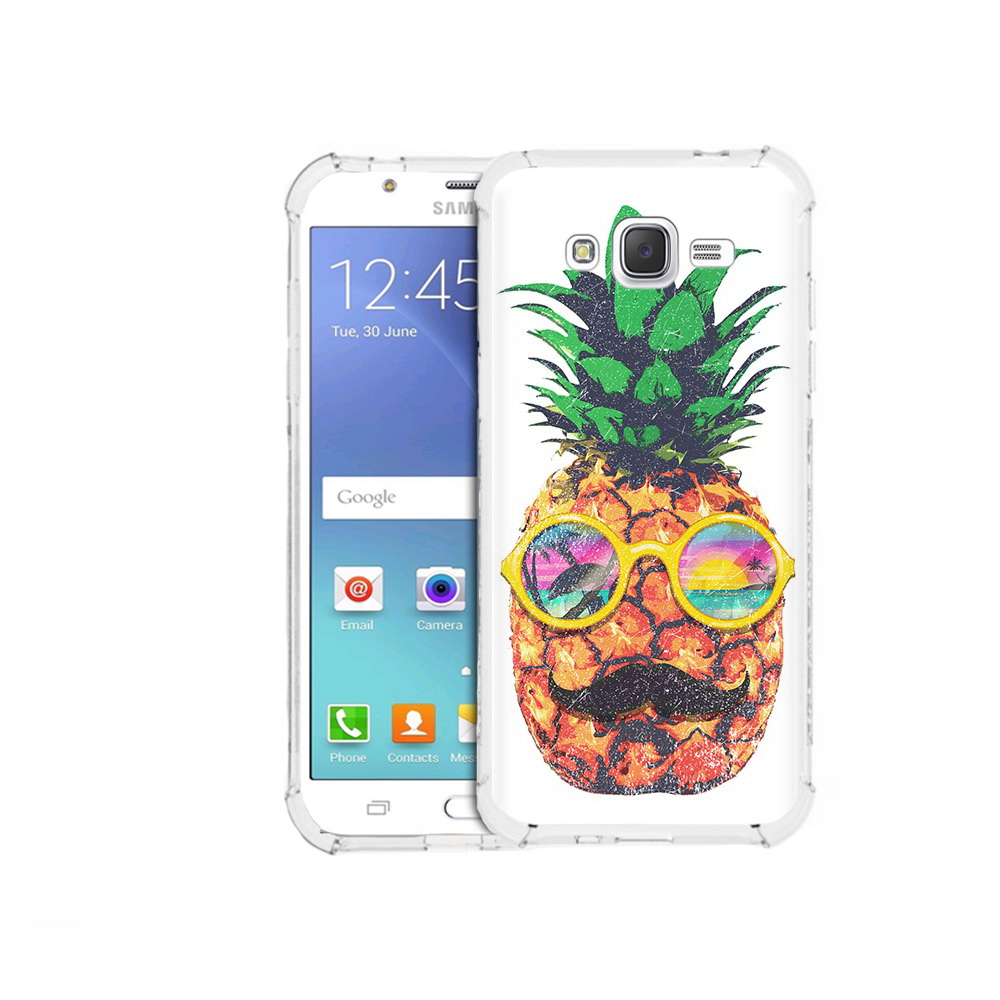 

Чехол MyPads Tocco для Samsung Galaxy J5 (2015) прикольный ананас с лицом, Прозрачный, Tocco