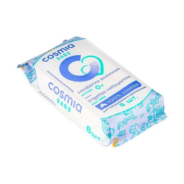 

Салфетки влажные Cosmia для интимной гигиены 8 шт