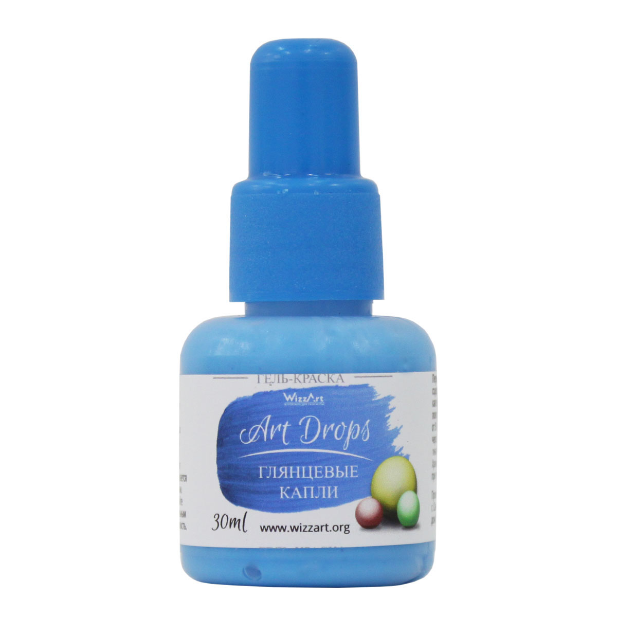 фото Гель-краска artdrops , голубой, 30 мл wizzart n8.30