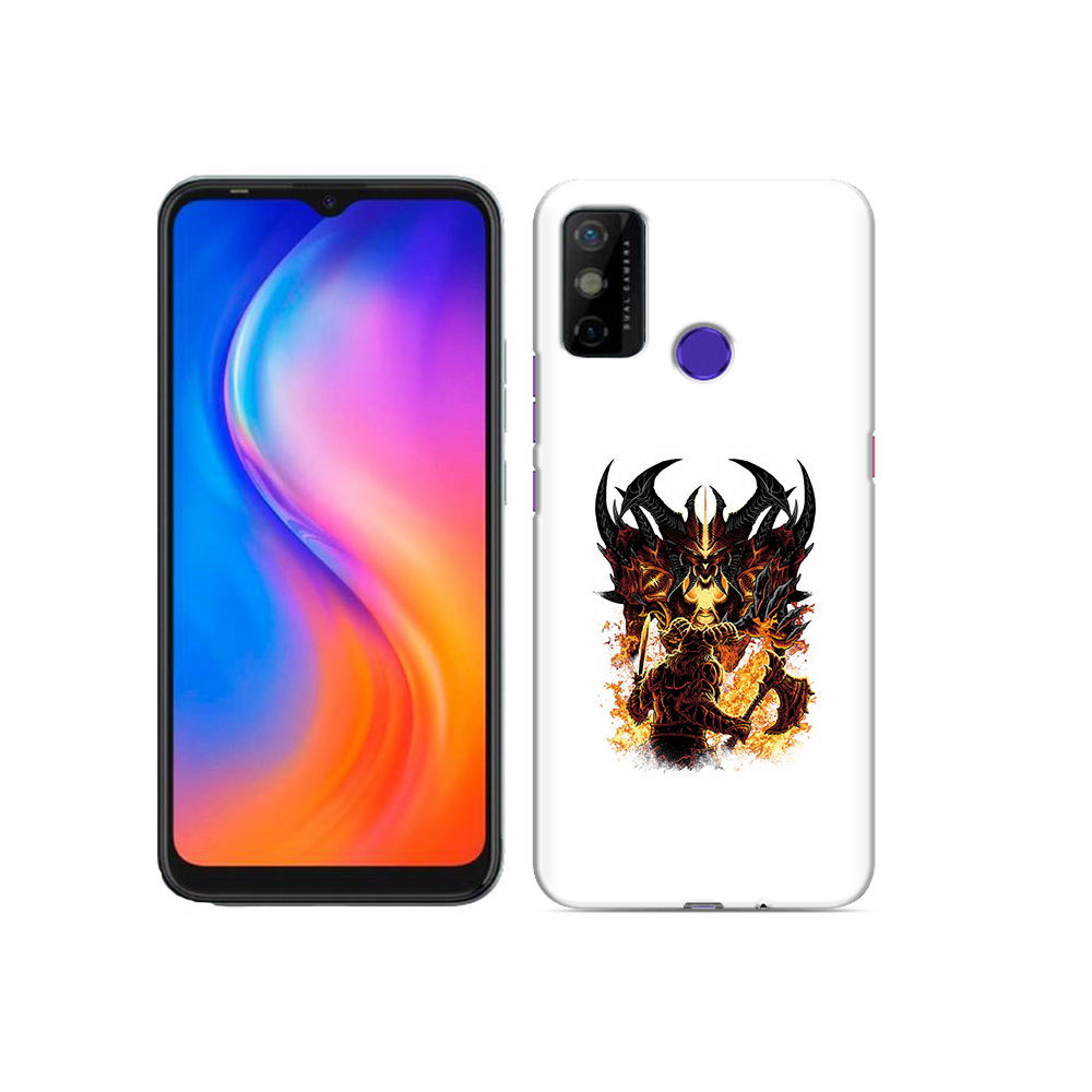 

Чехол MyPads Tocco для Tecno Spark 6 GO демон shadow fiend, Прозрачный, Tocco